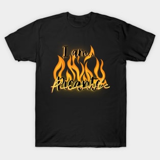 I am... picante in black, I am Caliente, Spanish, Espanol T-Shirt